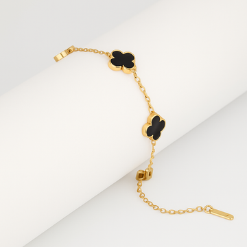 Black Flower Bracelet