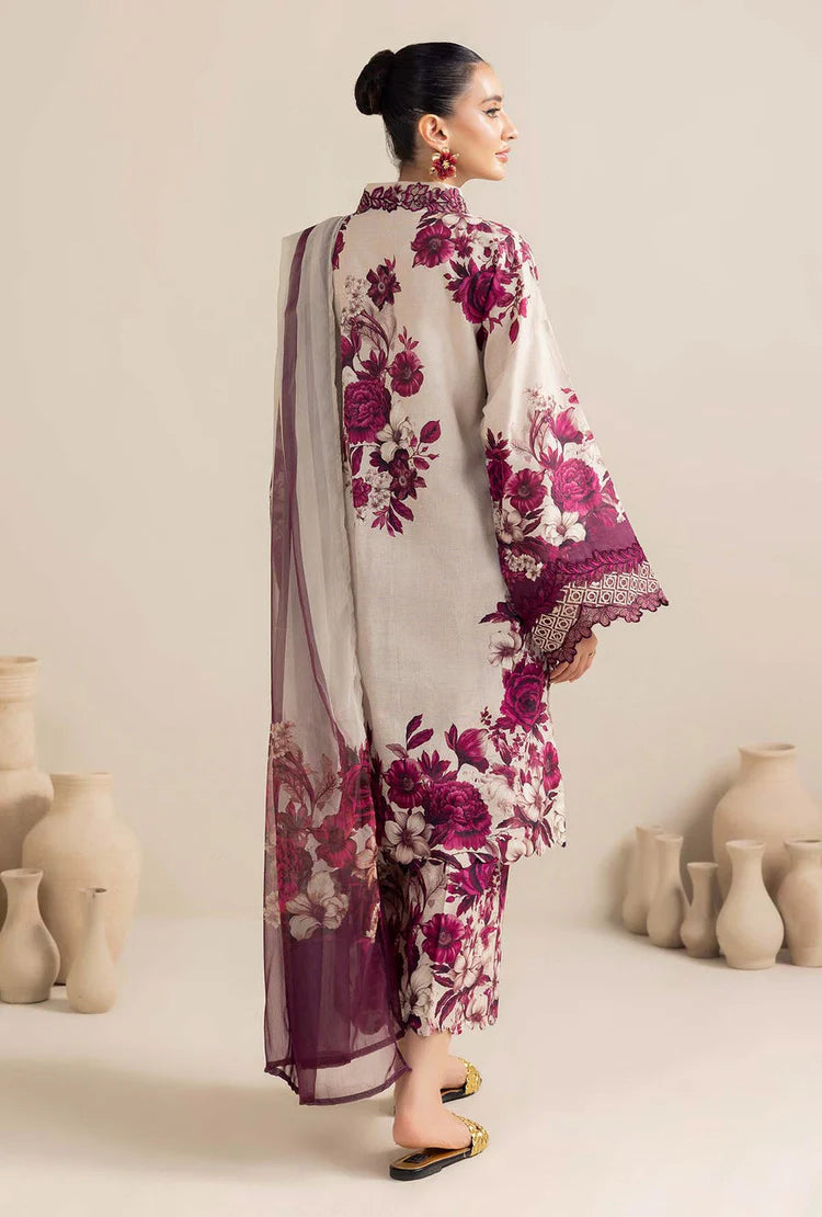 ADAN LIBAS-3PC KHADDAR PRINTED EMB SHIRT WITH KHADDAR PRINT DUPATTA AND PRINT TROUSER-Mnm-02