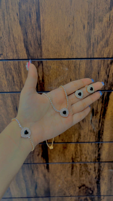 Black Heart Stone Set